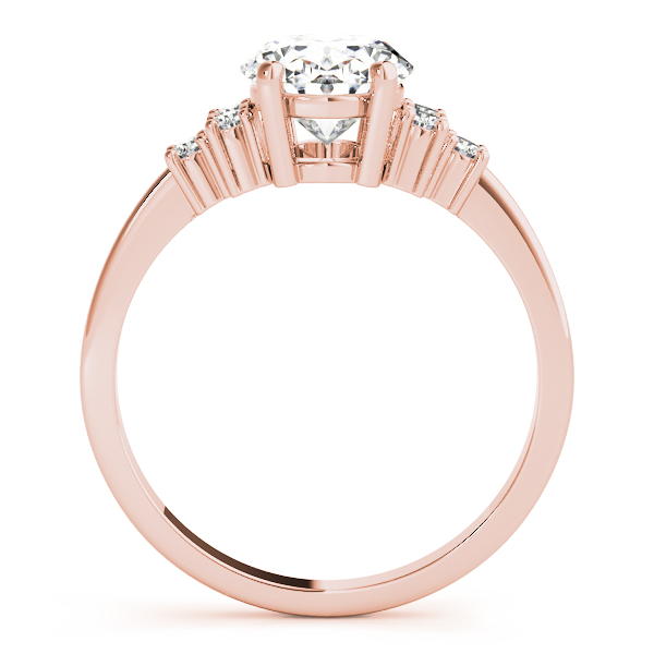 Oval Cluster Diamond Engagement Ring Rose Gold