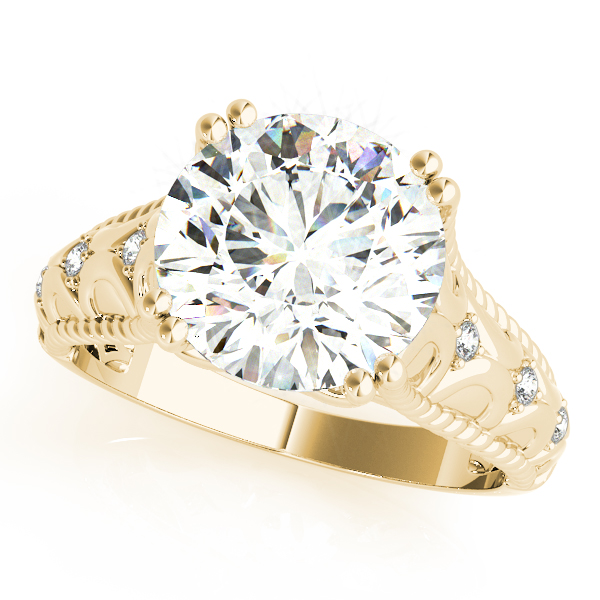 Butterfly Engagement Ring for Large Diamonds Yellow Gold