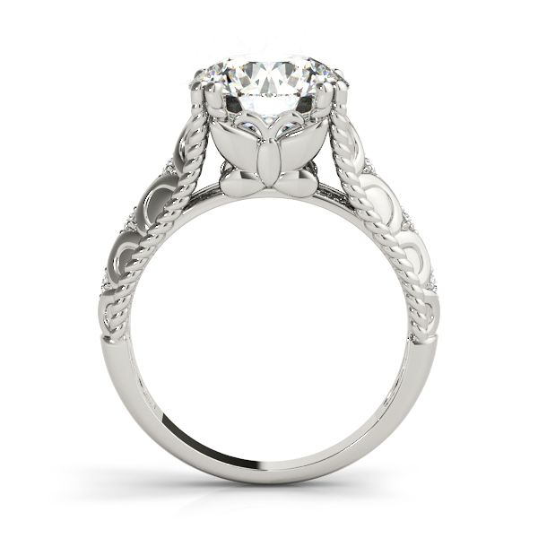 Rope Butterfly Engagement Ring for Large Diamonds