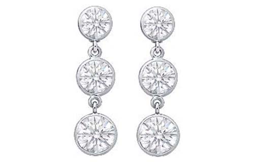 Earrings Princess Cut
