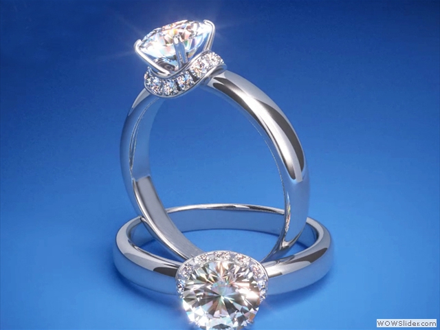 ES802 Round Diamond Chocker Engagement ring White Gold